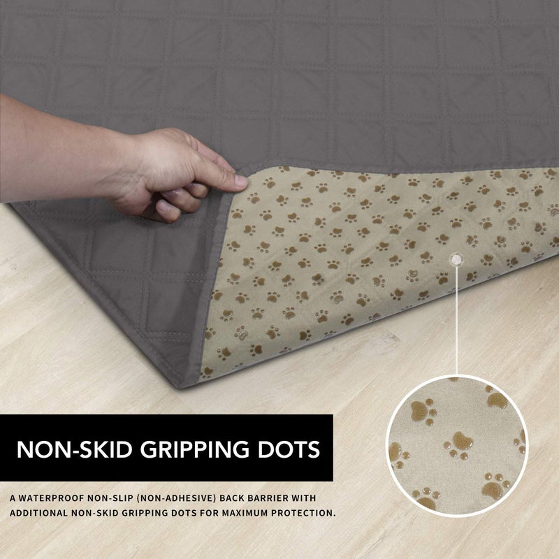 Easy-Going 100% Waterproof Dog Bed Cover, Non-Slip Pet Blanket for Furniture, Washable Couch Cover, Repleasement Sofa Cover (120X82 in,Gray) - Image 3